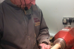 Here we have David Hutcheson as he starts his spindle work.