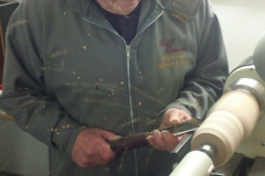 Here we have Bill Munro as he starts his spindle work.