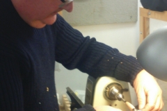 Here we have David McGruer as he starts his spindle work.