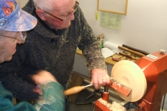 Bill now taking some cuts across the face of the blank, he was growing in confidence with every cut.