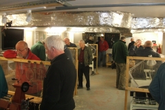 A view inside the club premises with the members watching all the different turners at work.