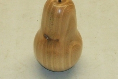 John Ruickbies completed wooden pear made from a piece of Cherry wood.