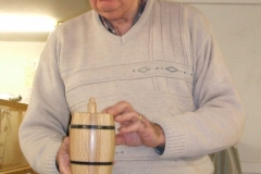 First up we had John Ruickbie, he showed a small barrel made from some whiskey barrel staves.