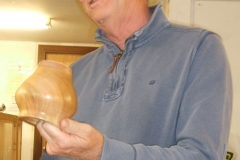 Another entry from Geoff was this small hollow vessel made from Cherry and Mahogany.