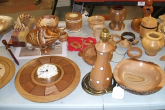 A closed view of the entries in the centre of the table.