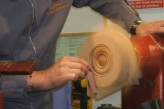 Here Mark can be seen sanding some of the first stages.