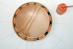 This is how it looked after applying the Pebeo Moon apricot, there is no waiting time before applying the Moon paint.