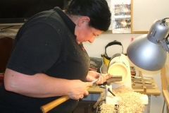 Here Vicky can be seen almost completing her small bowl.