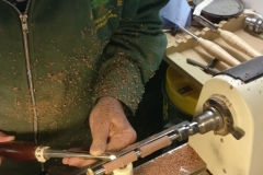 Dave Line  making a wooden pen.