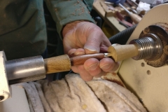 Here Dave can be seen pressing the first part  into the barrel of the pen.