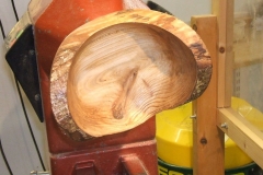 Mark Dale's completed natural edged bowl.