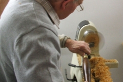 Bob Chisholm working the inside of his bowl, again the ghosting is very clear.