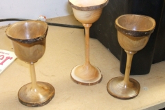 David Hutcheson's finished goblets.