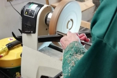 Here Cliff can be seen  working the back of his clock.