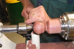 Here David can be seen taking some of his final cuts on the plum.