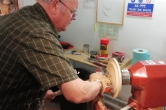 Here Alan is making a few cuts on the inside following David's instruction.