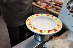 Here is Douglas's finished platter with a decorative rim.