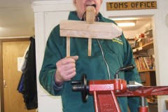 Here John can be seen showing the members the finished clamp.
