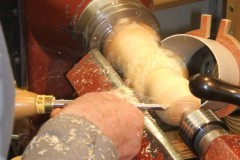 Douglas was working with a piece of soft wood  for his project.