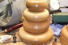 Here is Richard's finished lamp base, made from several pieces.