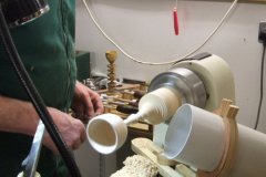 Dave re-positioned the goblet and continued with a standard stem.