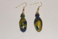 Here is a pair of acrylic ear rings I made as examples.