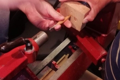 Here is where David got some help, David Hay and Mark Dale assist with the assembly using only the lathe.