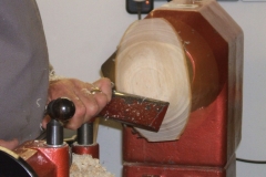 Here the outside shape of John's bowl taking shape.