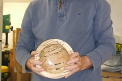 Here we have Geoff Potter, Geoff made this very nice spalted beech bowl.